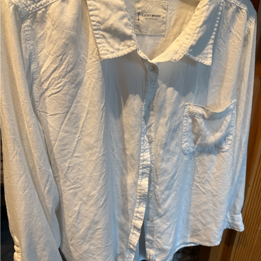 Lucky Brand Light Cream Button-Up Shirt